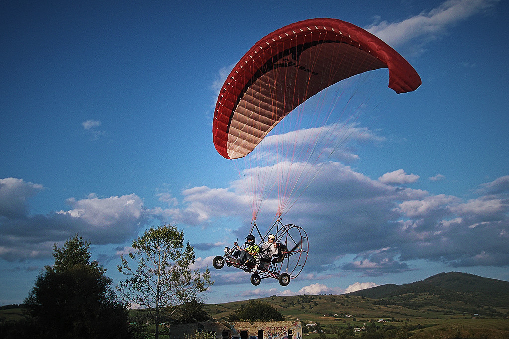 Air chopper, len na motorovom paraglide
