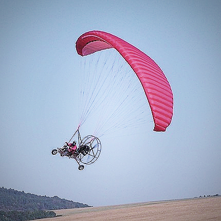 Airchooper, ukážka letu, motorový paraglide